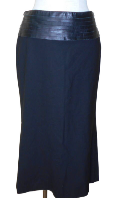 Gianfranco Mermaid Leather Waist Skirt