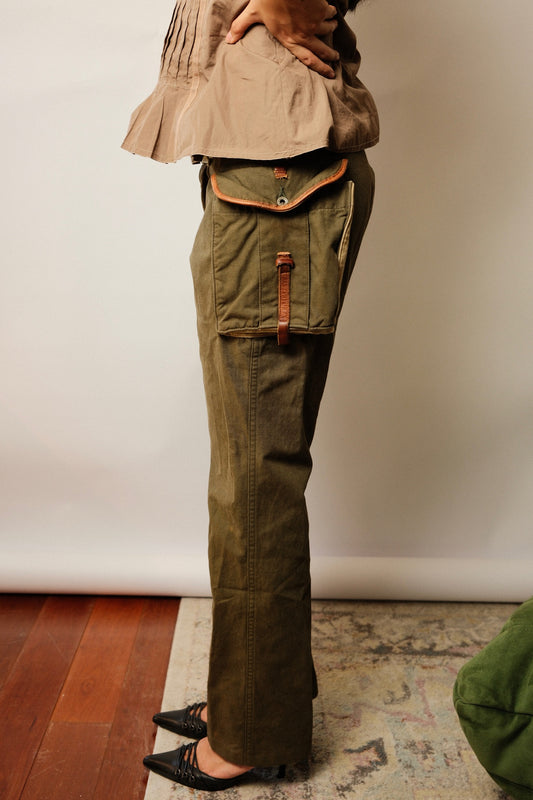 Kapital Utility Drop Crotch Khaki Pants