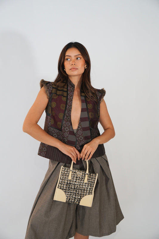 Prada Mini Tweed Handbag