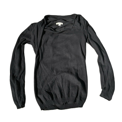 DKNY Knit LS Deformed Neck Top
