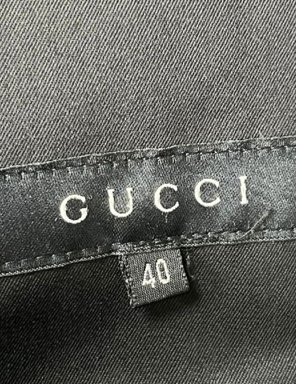 Gucci Military Pocket Shoulder Pad Jacket w Horse Loop Leather woven Belt