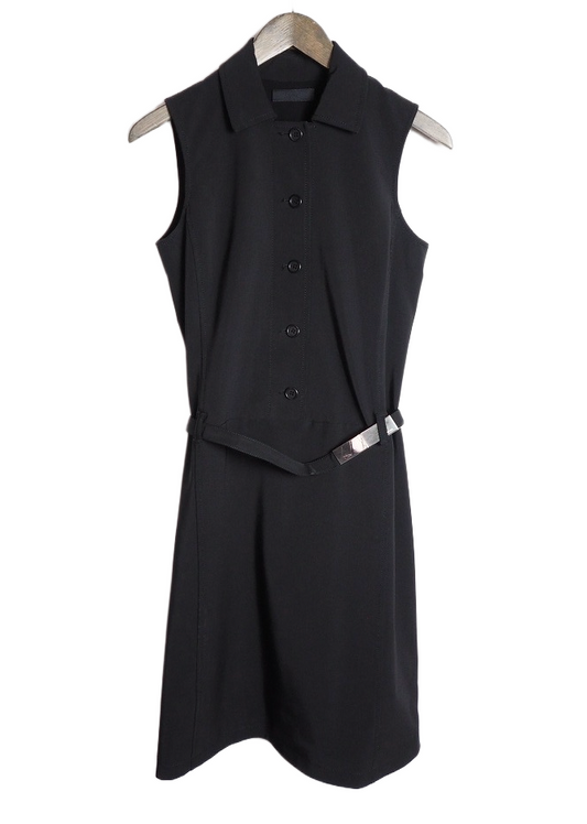 Prada Sless Button Down Shirt Dress w matching belt