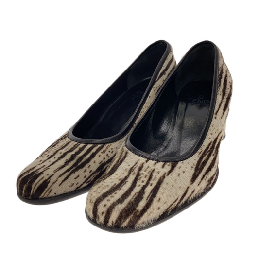 FENDI zebra fur Pumps/37.5