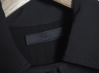 Prada Sless Button Down Shirt Dress w matching belt