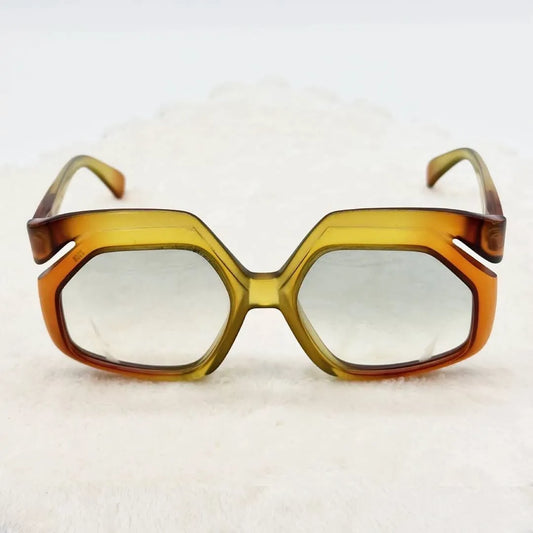 Christian Dior Yellow Frame Sunglasses w Top Handles