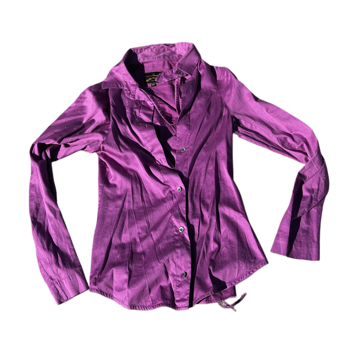 Vivienne Westwood Anglomania Cowl Neck Button Down LS Blouse