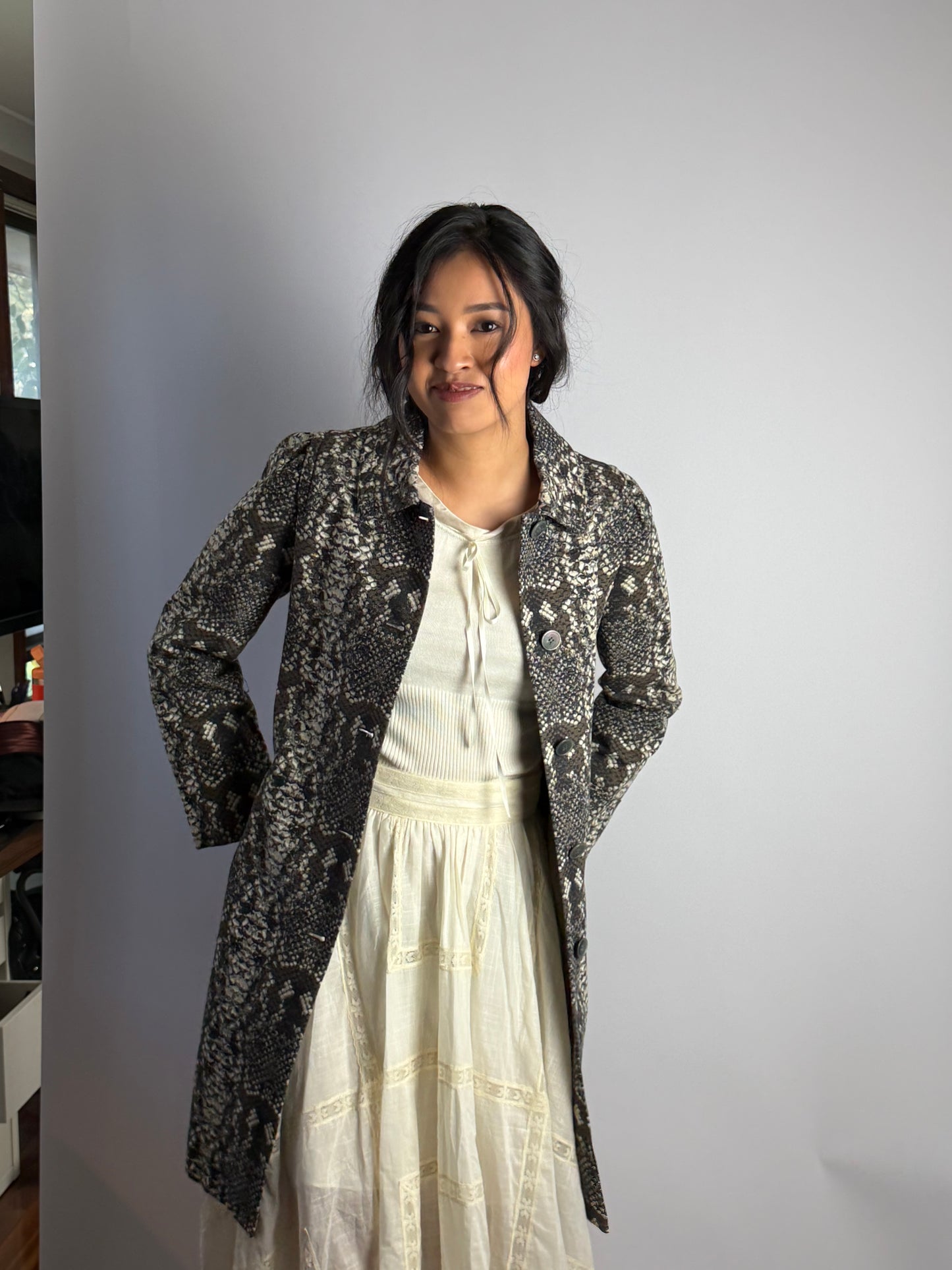 Marc Jacobs Snakeskin Cotton Trench Coat