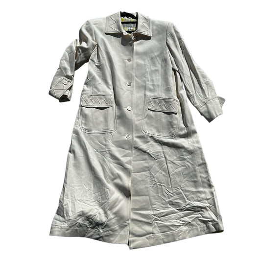 Louis Feraud Embroidered White Coat