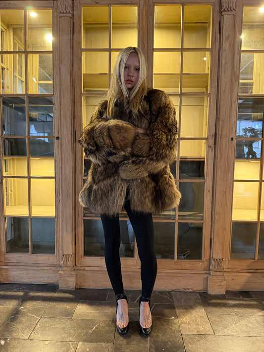 Vintage Fox Fur Coat Circa 80s
