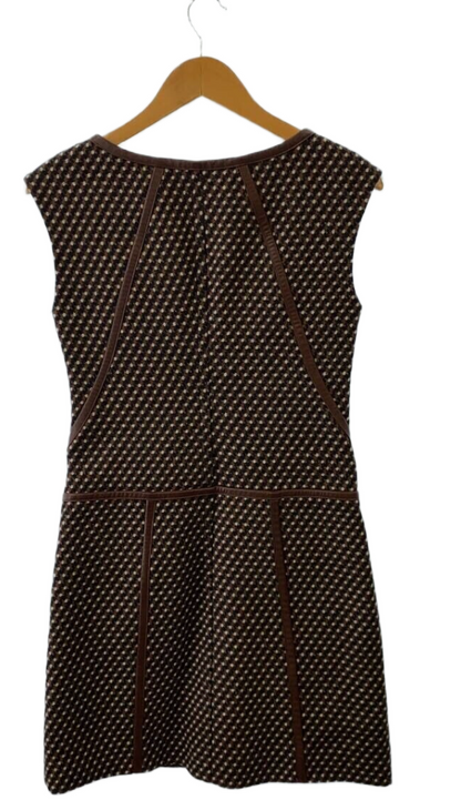Prada Tweed Leather Trim Sless Dress