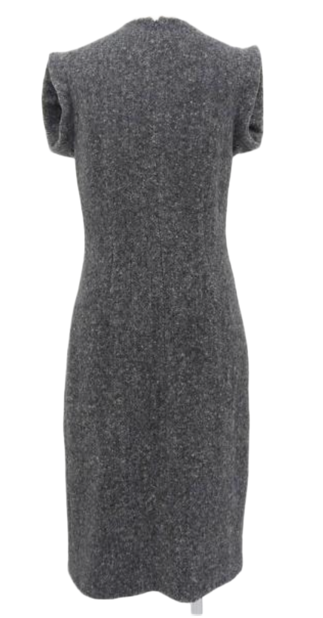 Jil Sander Puff Bow Chest Sless Knit Midi dress