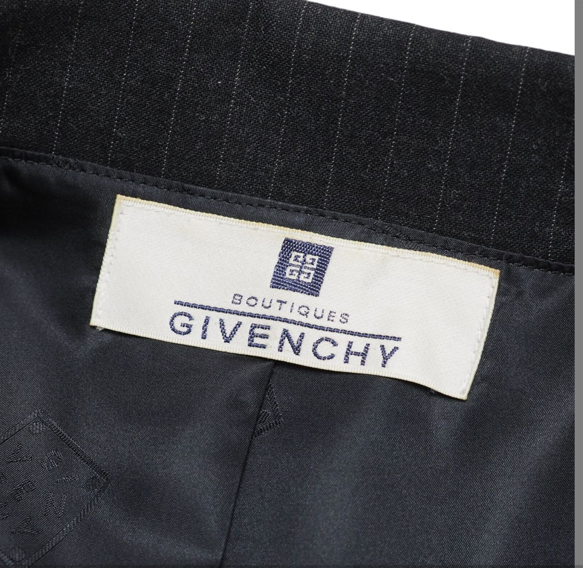 GIVENCHY pinstripe double-breasted  grey blazer jacket