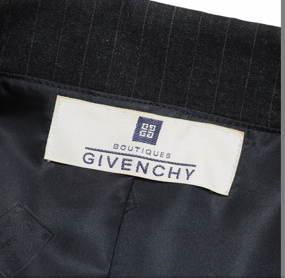 GIVENCHY pinstripe double-breasted  grey blazer jacket