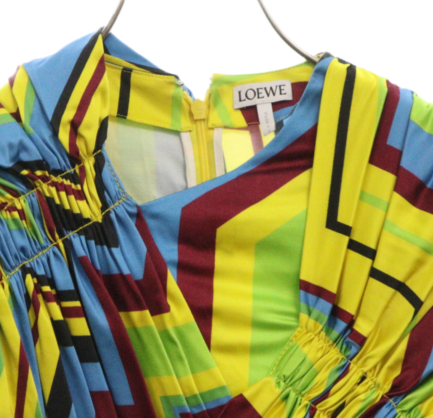 Loewe SS Abstract Print w Scarf Mini Dress