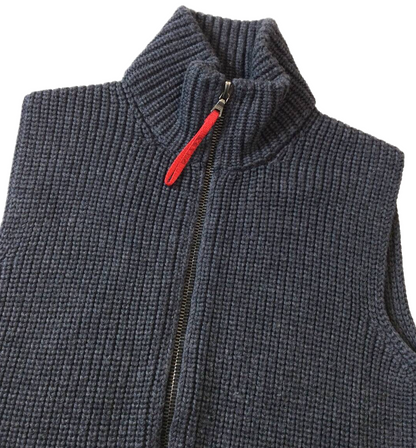 Prada Wool Knit Vest Full Zip Belted Sweater Jacket Gray