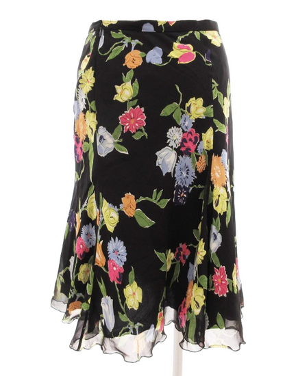 Moschino cheap and chic Floral Ruched Centre Midi skirt