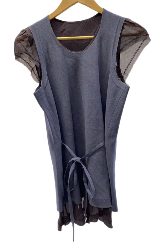 Comme des garcons scoop neck SS sheer puff SS top AD1993