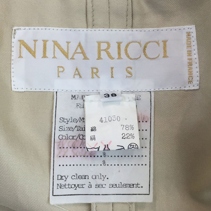 Nina Ricci Trench Coat w Gold Buttons