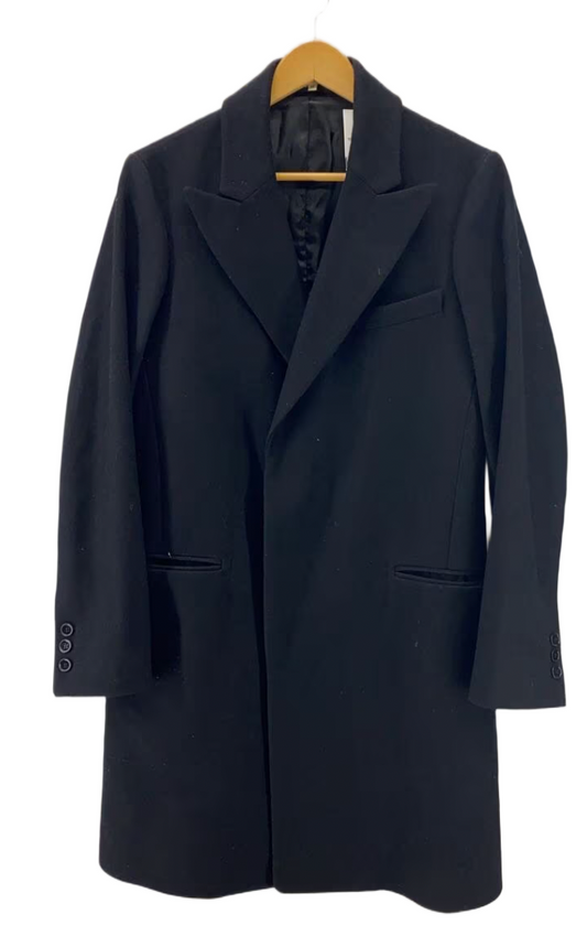 Carven Peak Lapel Wool Coat Sz 44