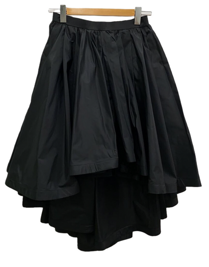 Miss Christian Dior Black Nylon Assymetrical Pleated Skirt