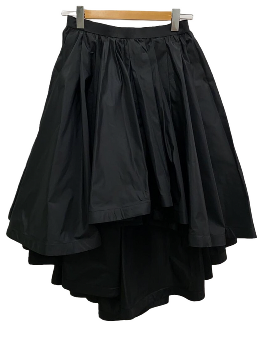 Miss Christian Dior Black Nylon Assymetrical Pleated Skirt