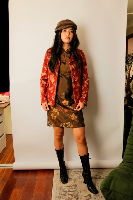 Kookai Floral Hem Chinese SS Dress Made in France