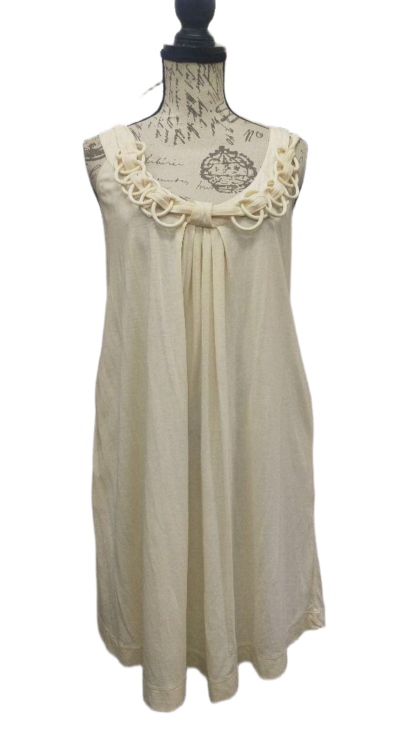 See by Chloe Cotton Scoop Neck Sless Ring Neck Dress