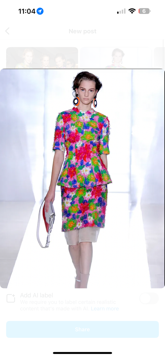 MARNI Flower Print Blouse 2012SS Collection Runway
