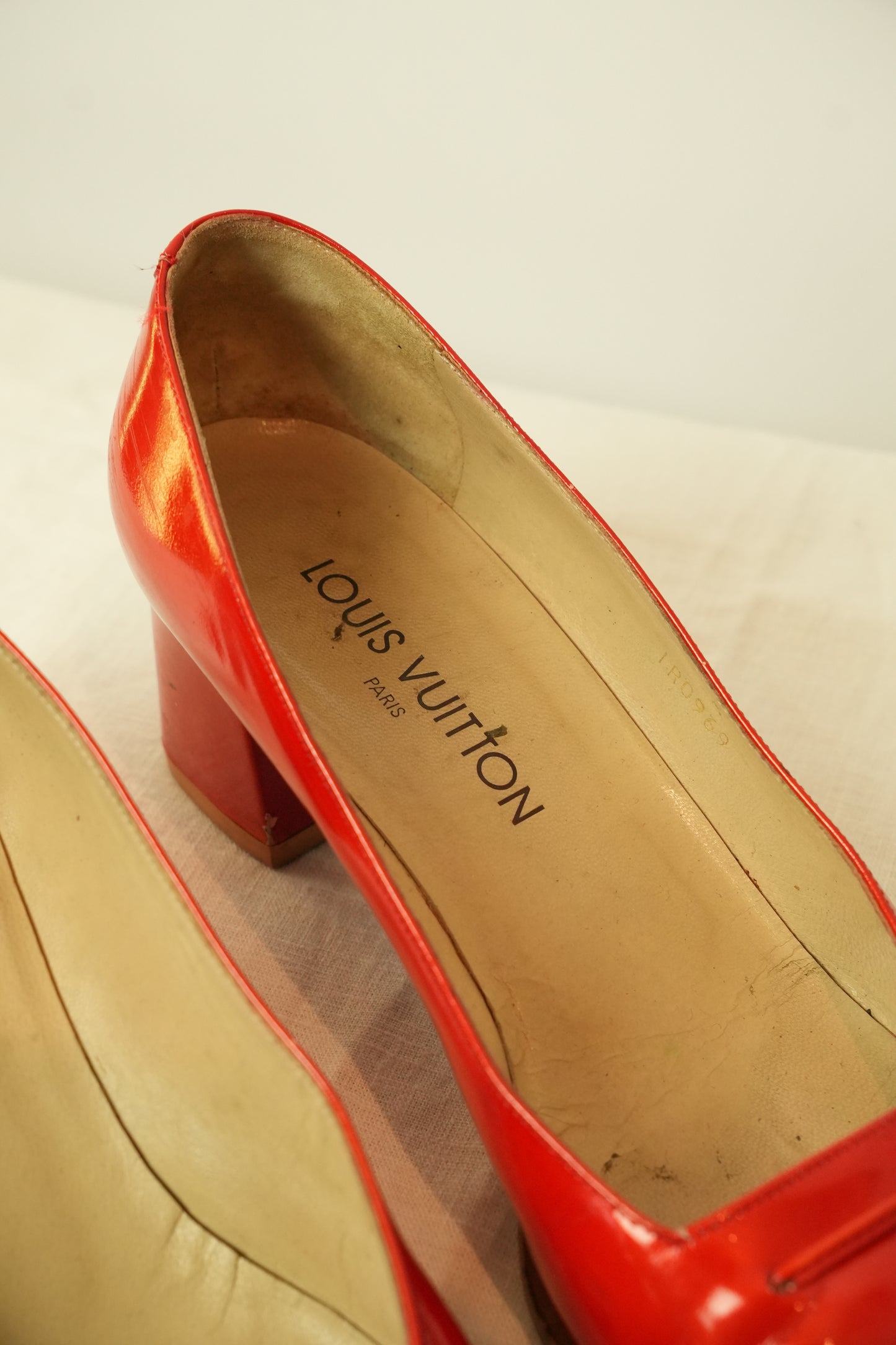 Louis Vuitton Vernis Red Ballet Pump sz 39