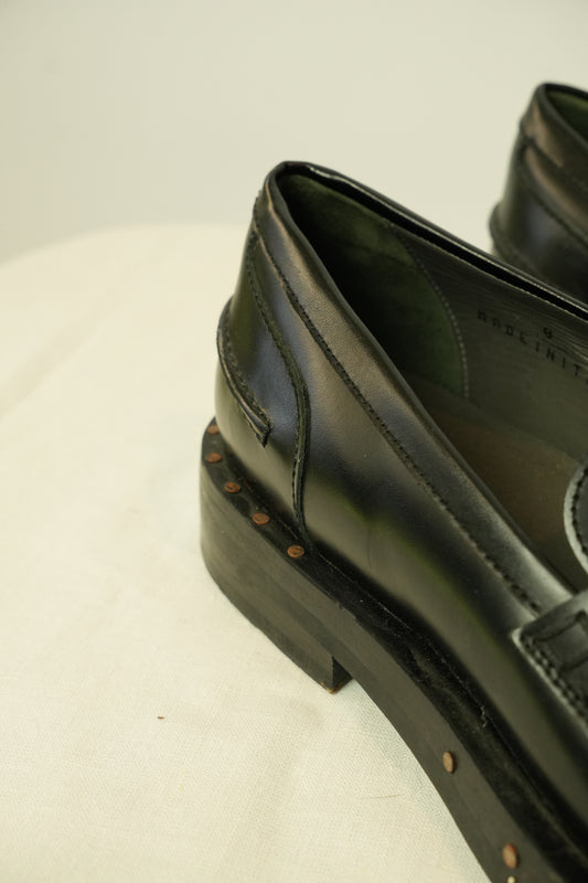 Lanvin Piercing Black Loafers Mens Sz 8
