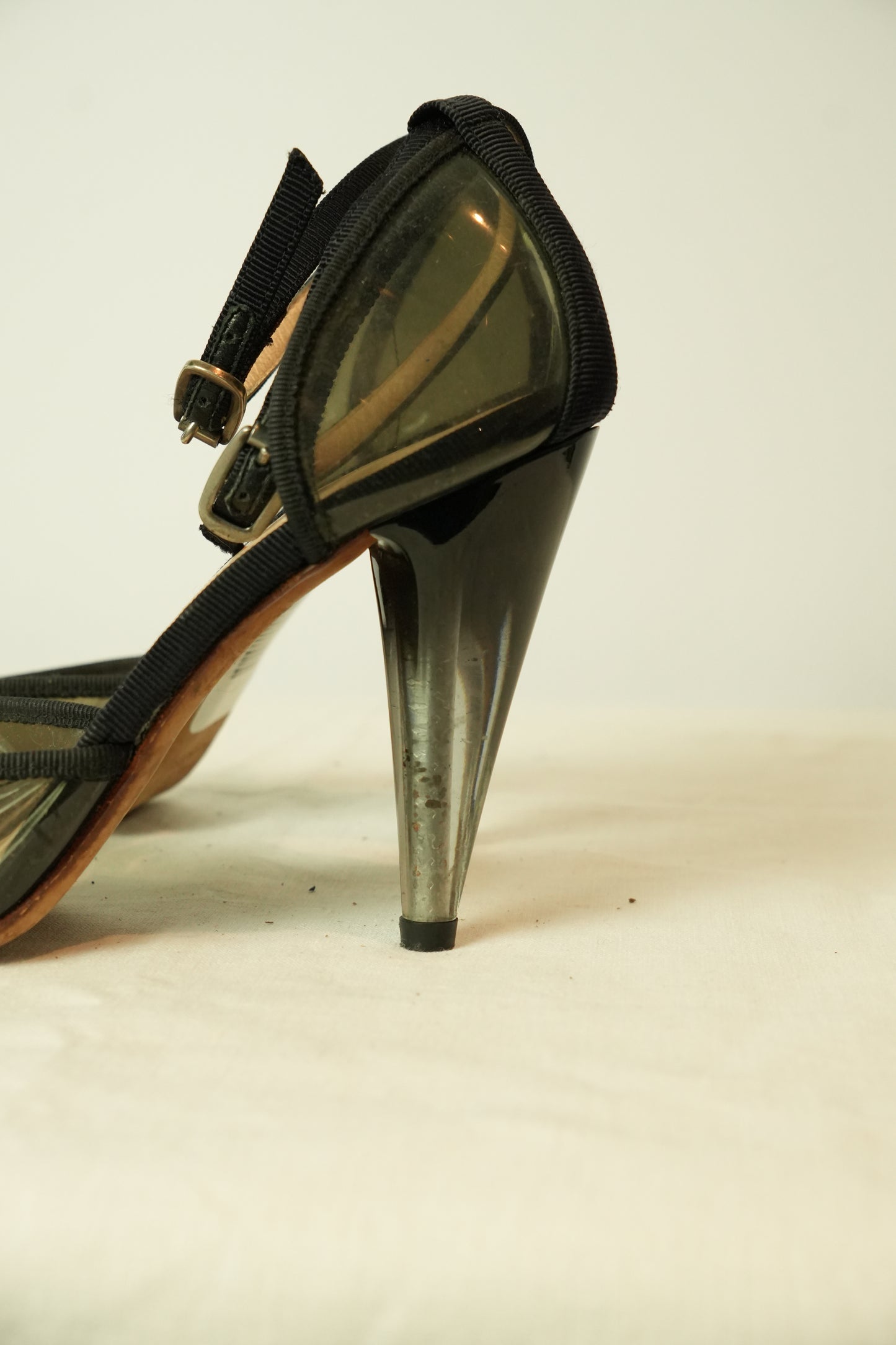 Marc by Marc Jacobs PVC w Embelishment Heels w Ankle Strap Sz 36.5