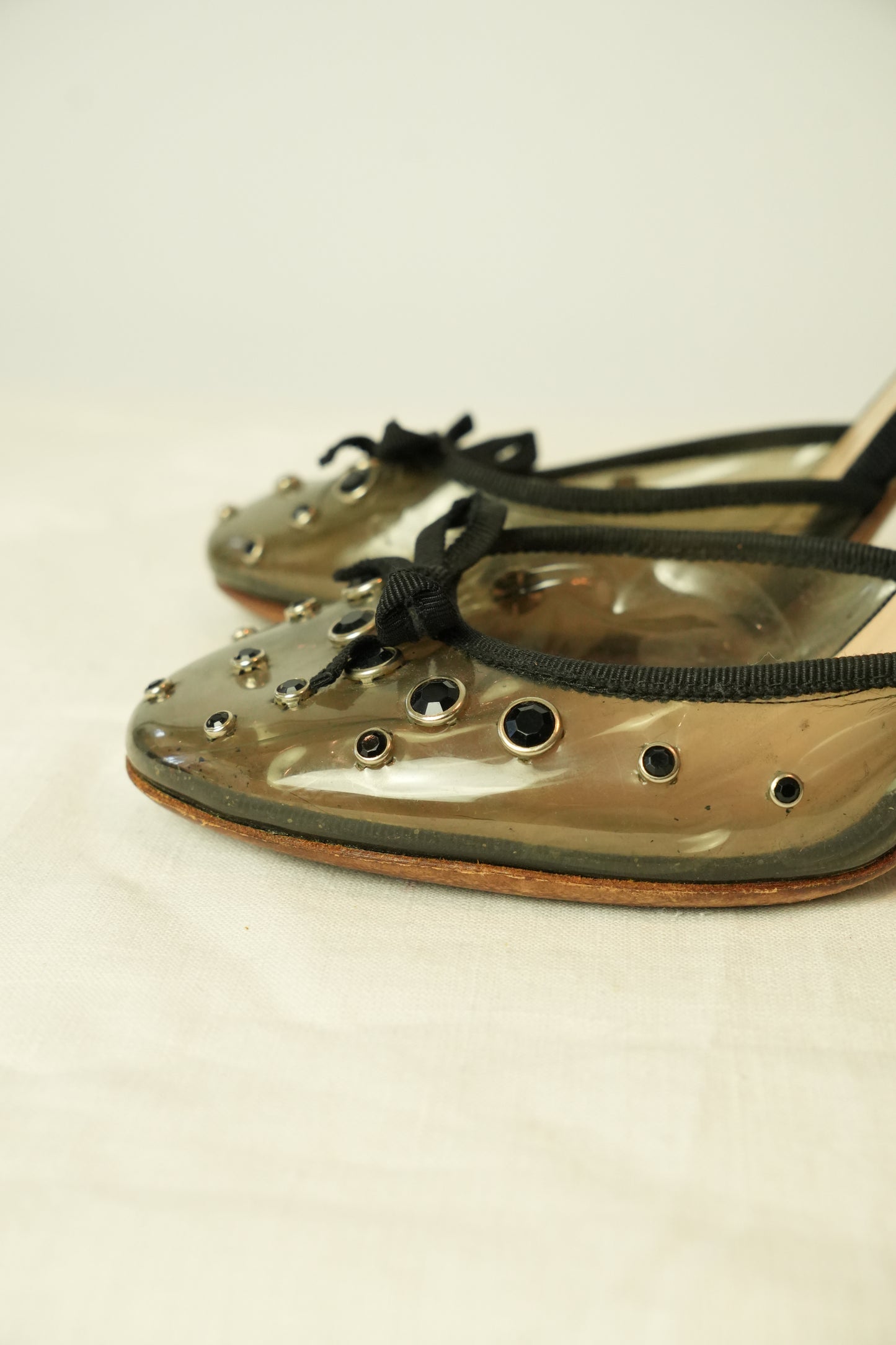 Marc by Marc Jacobs PVC w Embelishment Heels w Ankle Strap Sz 36.5