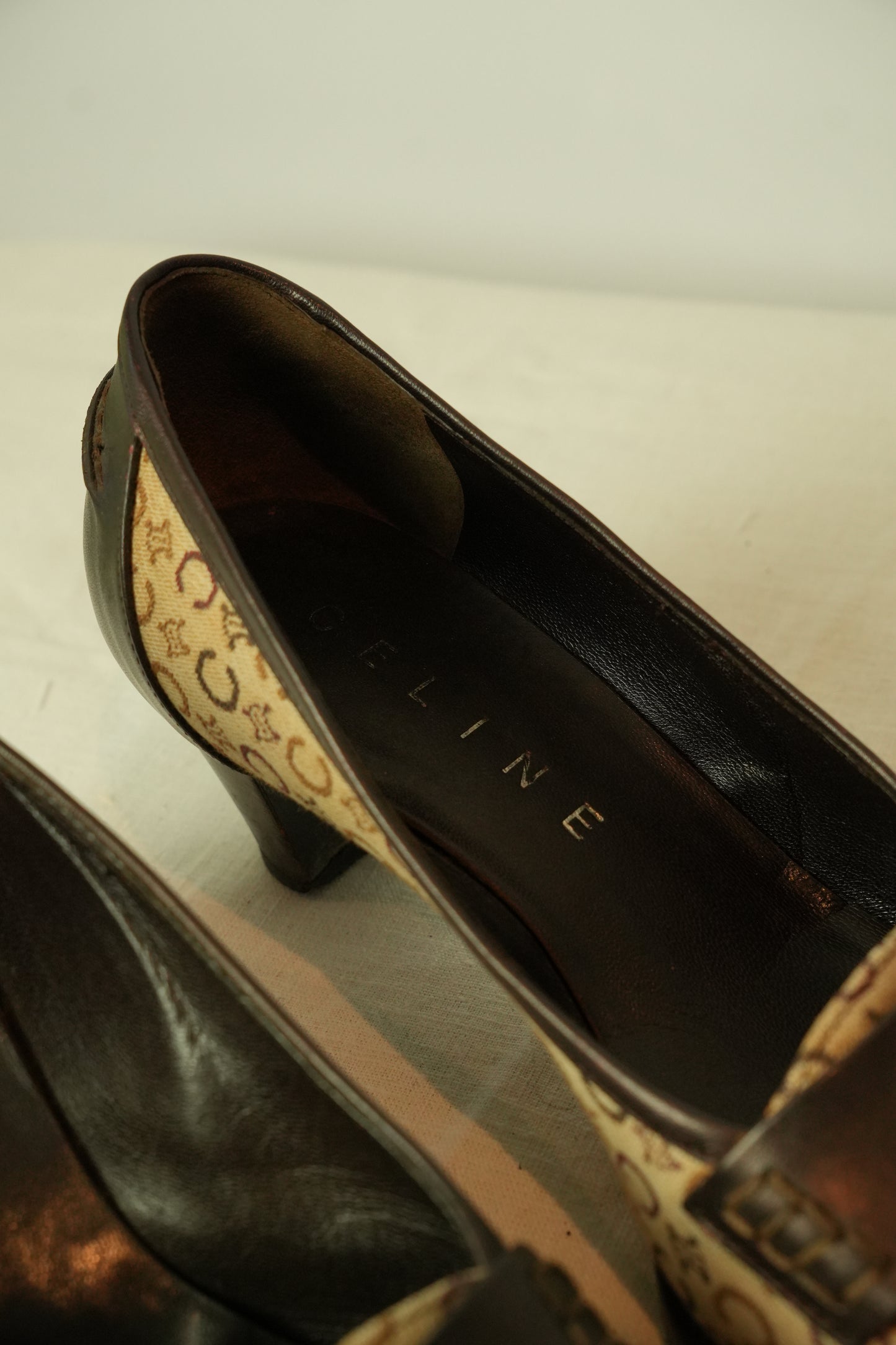 Celine Macadam Canvas Loafer Mules 36