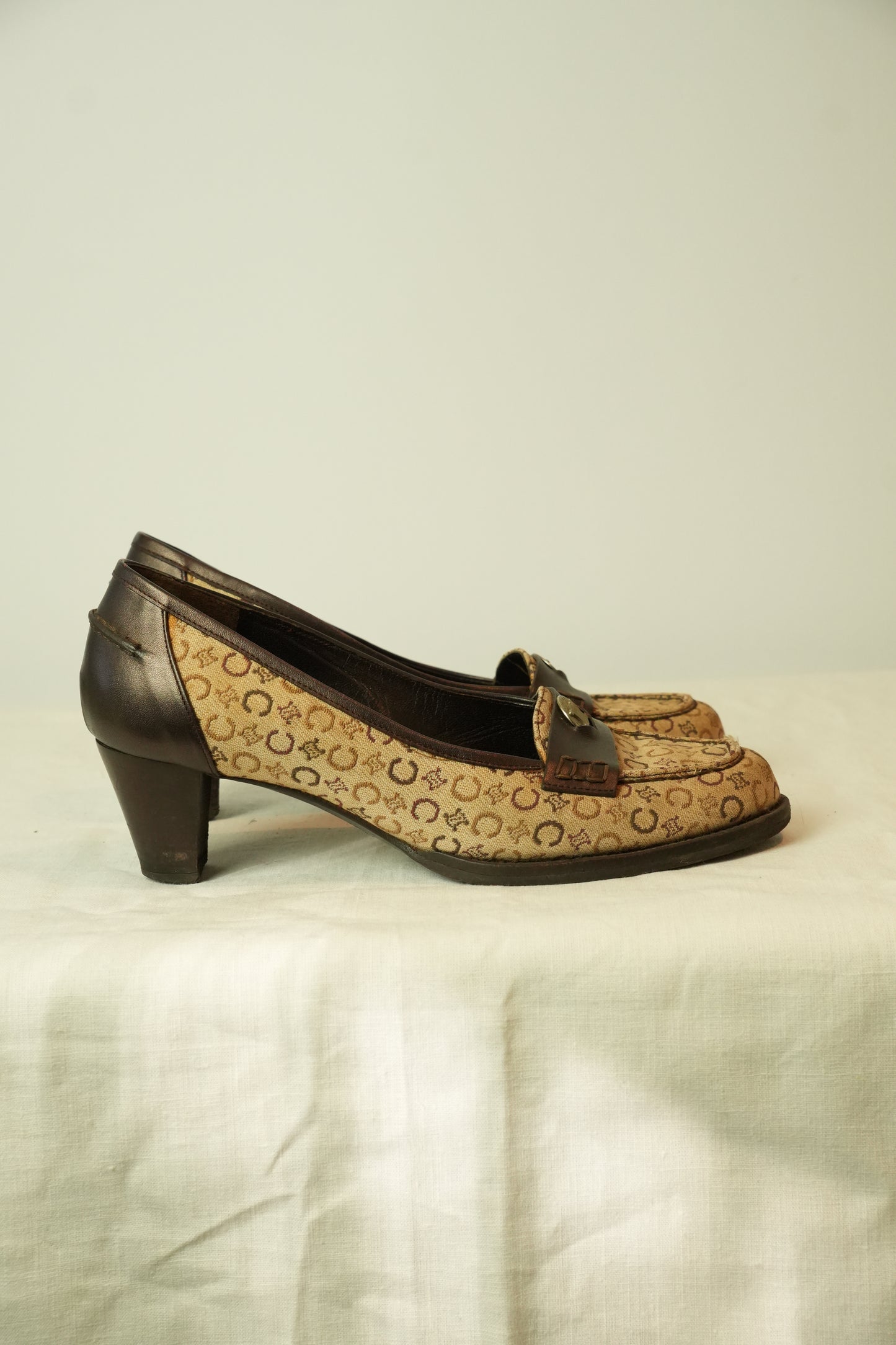 Celine Macadam Canvas Loafer Mules 36