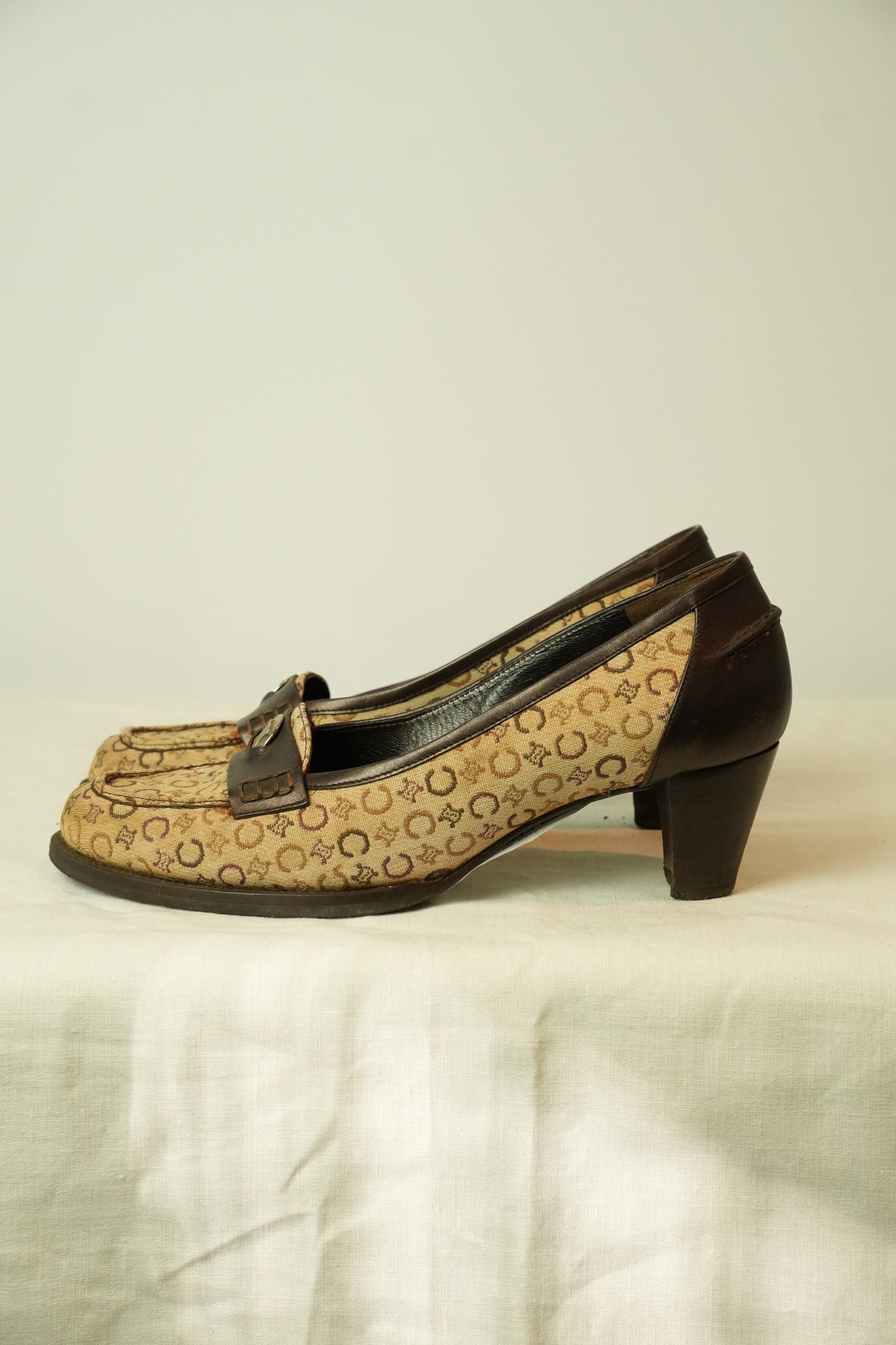 Celine Macadam Canvas Loafer Mules 36