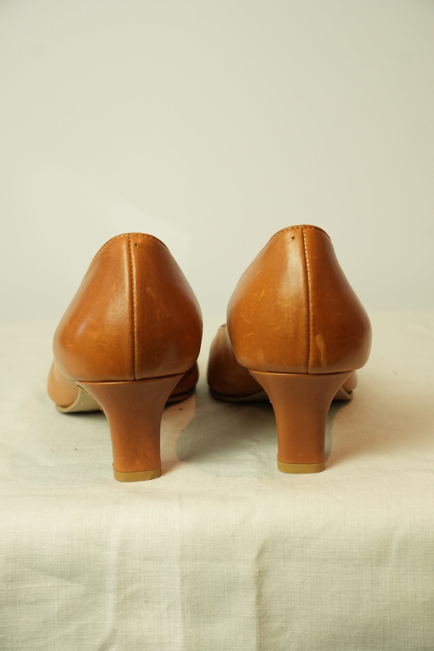 Christian Aujard Brown Square Toe Sz 36.5