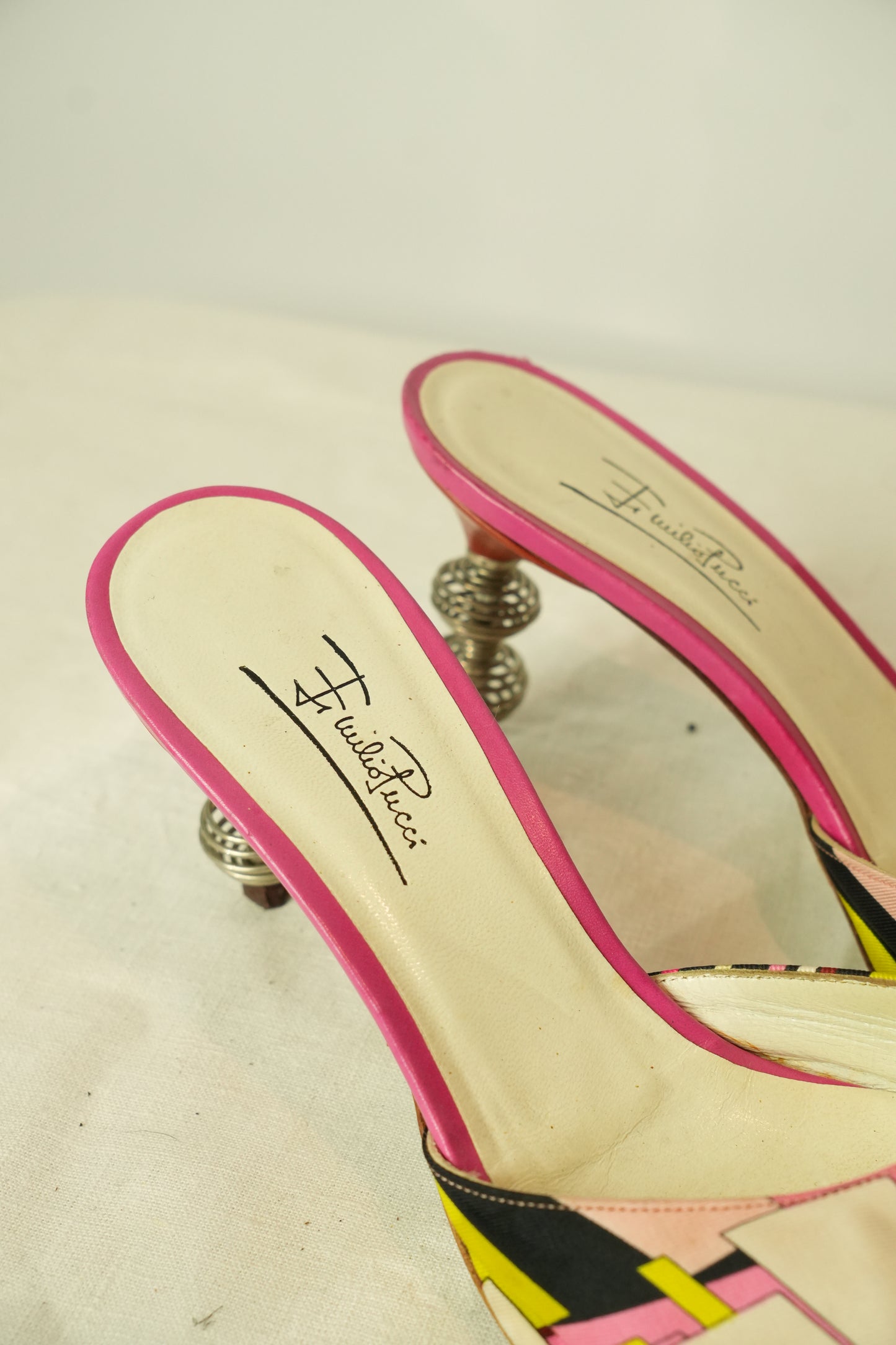 Emilio Pucci Point Toe Kitten Heels