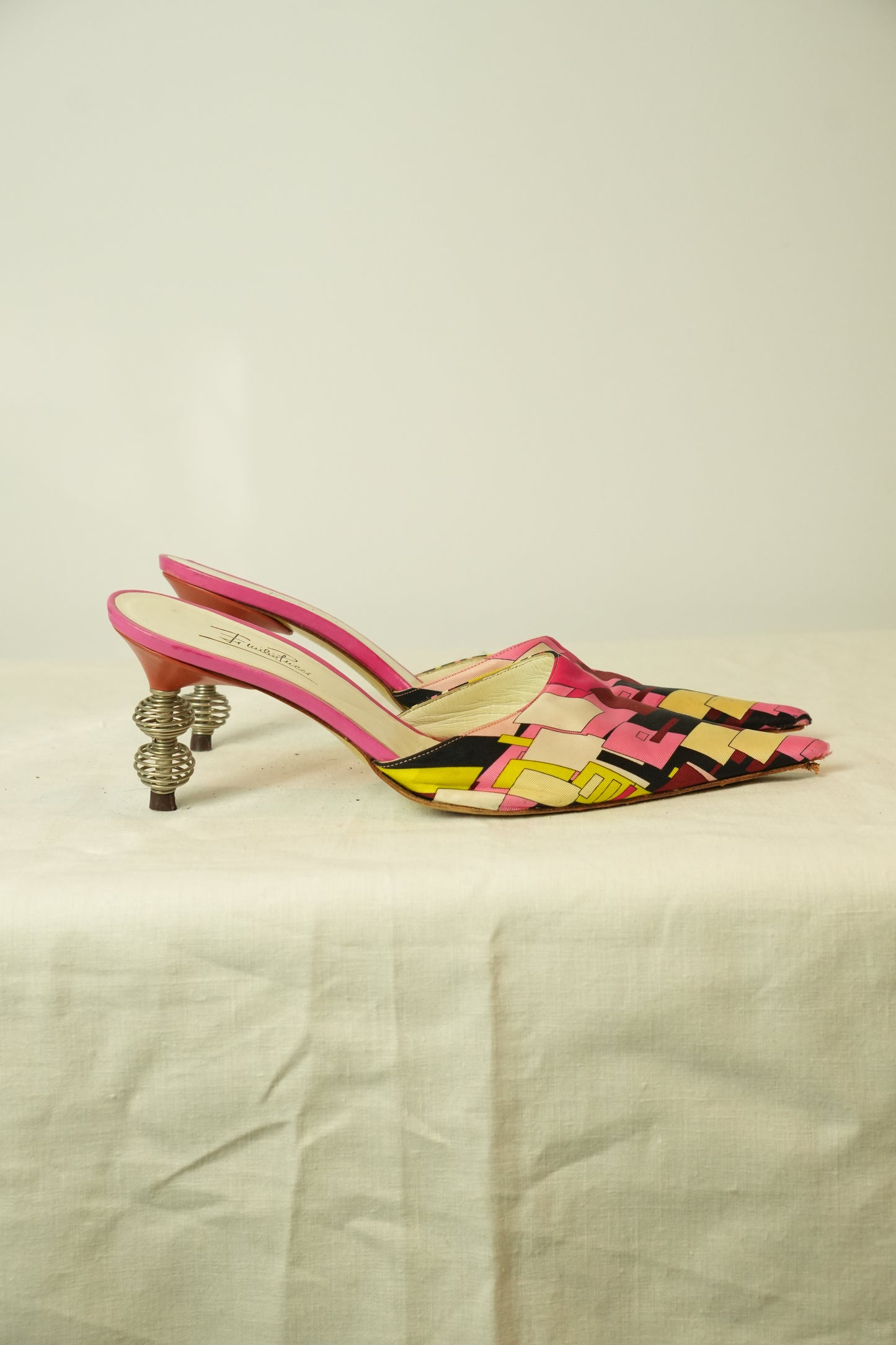Emilio Pucci Point Toe Kitten Heels