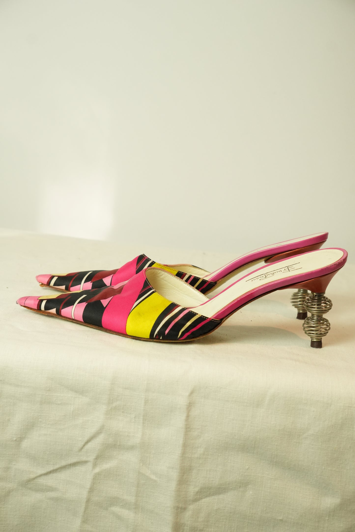 Emilio Pucci Point Toe Kitten Heels