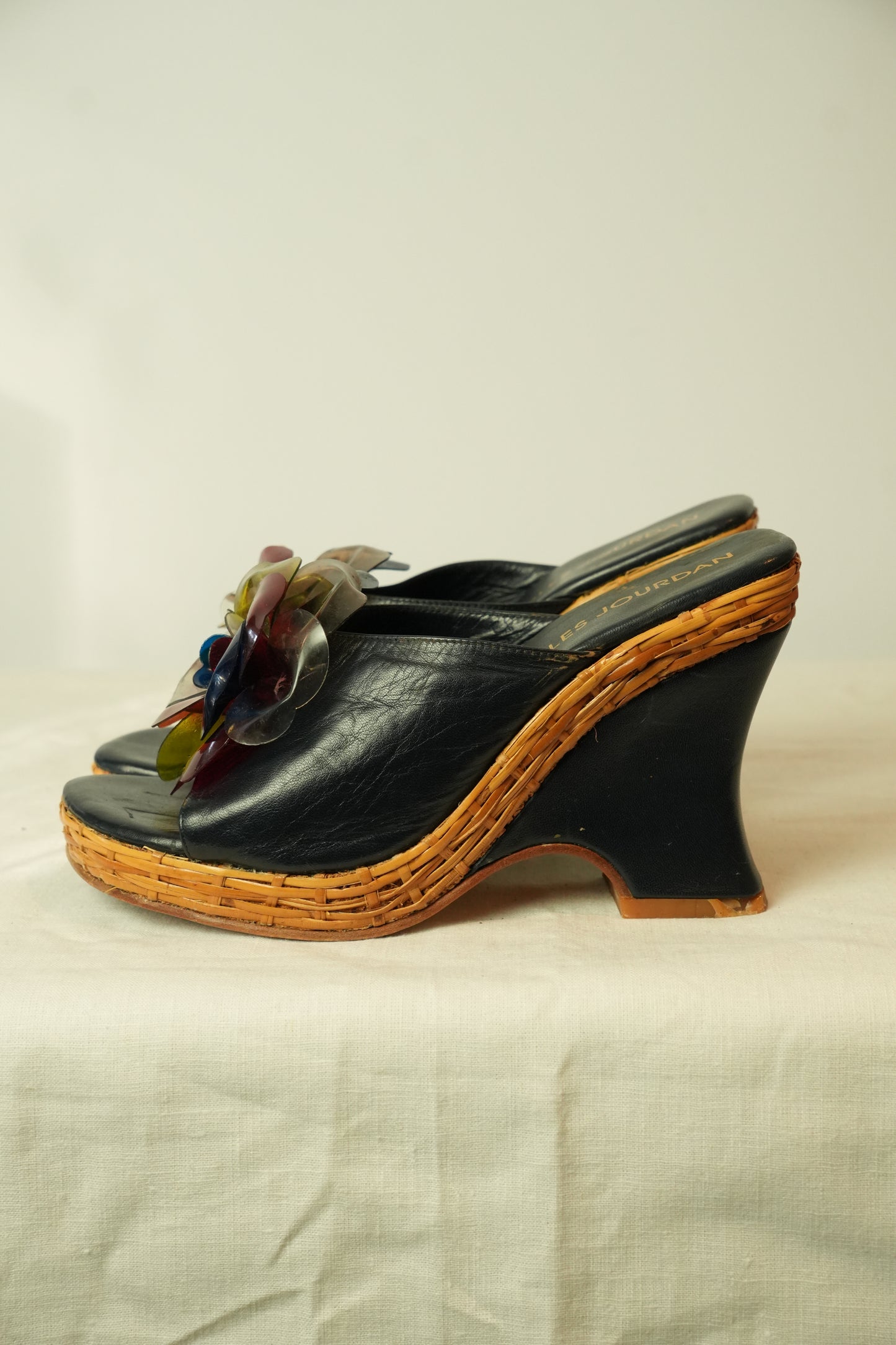 Charles Jourdan Floral Motif Wedges Sz23cm