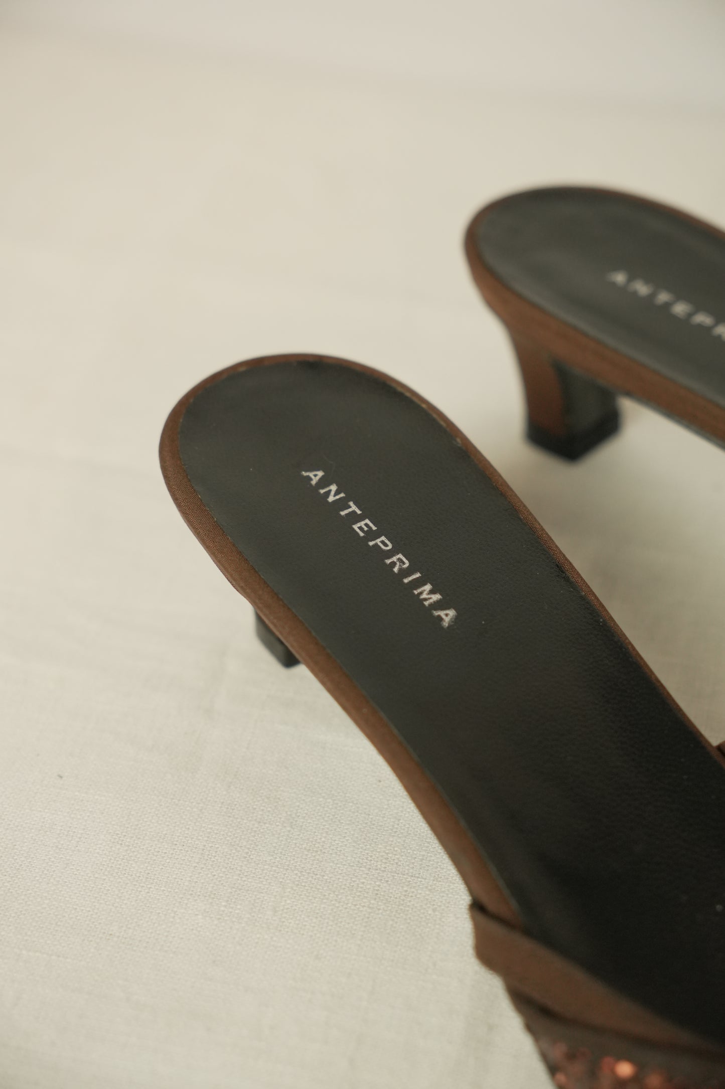 Anteprima Glitter Kitten Heel Mules
