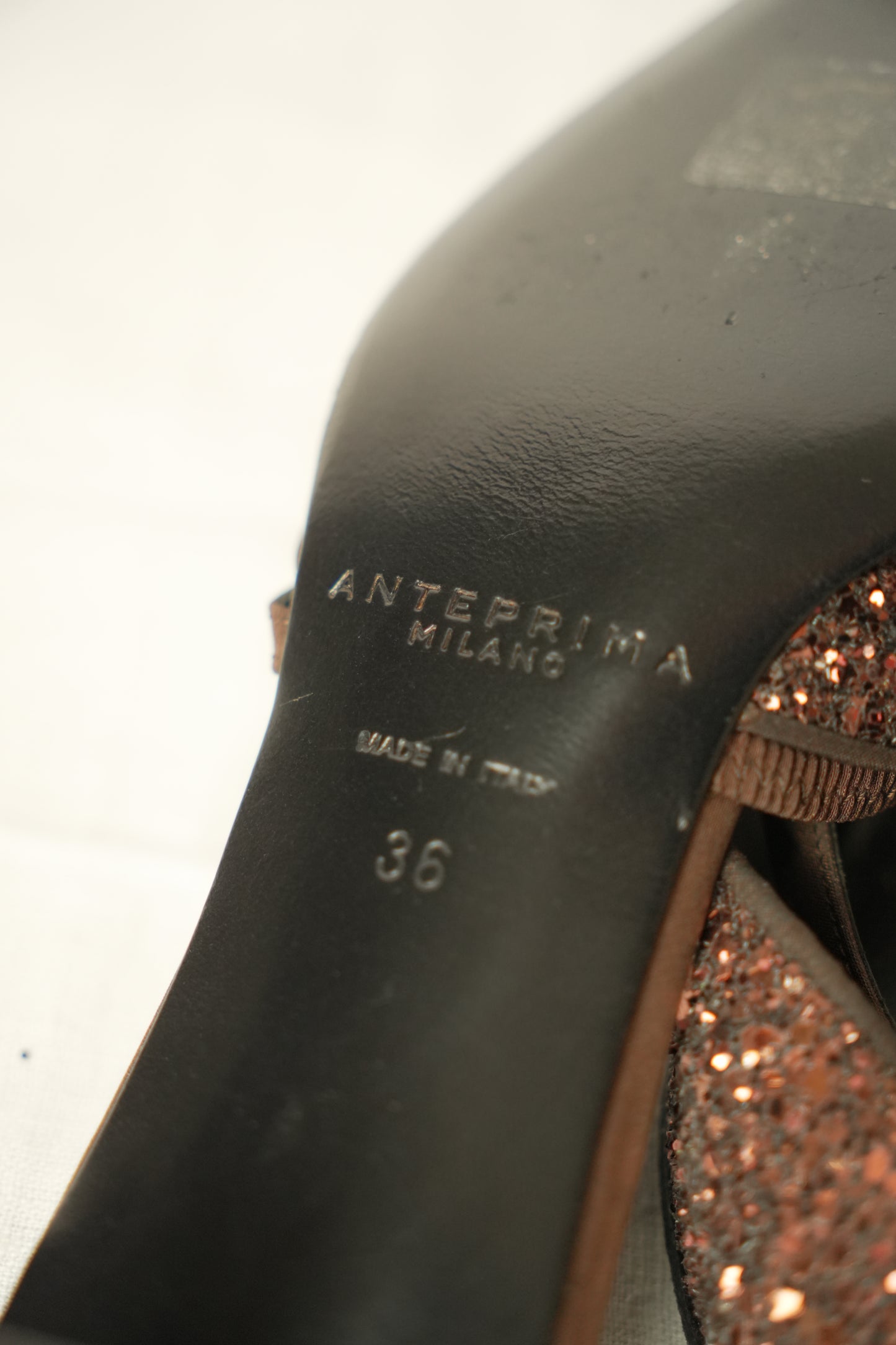 Anteprima Glitter Kitten Heel Mules