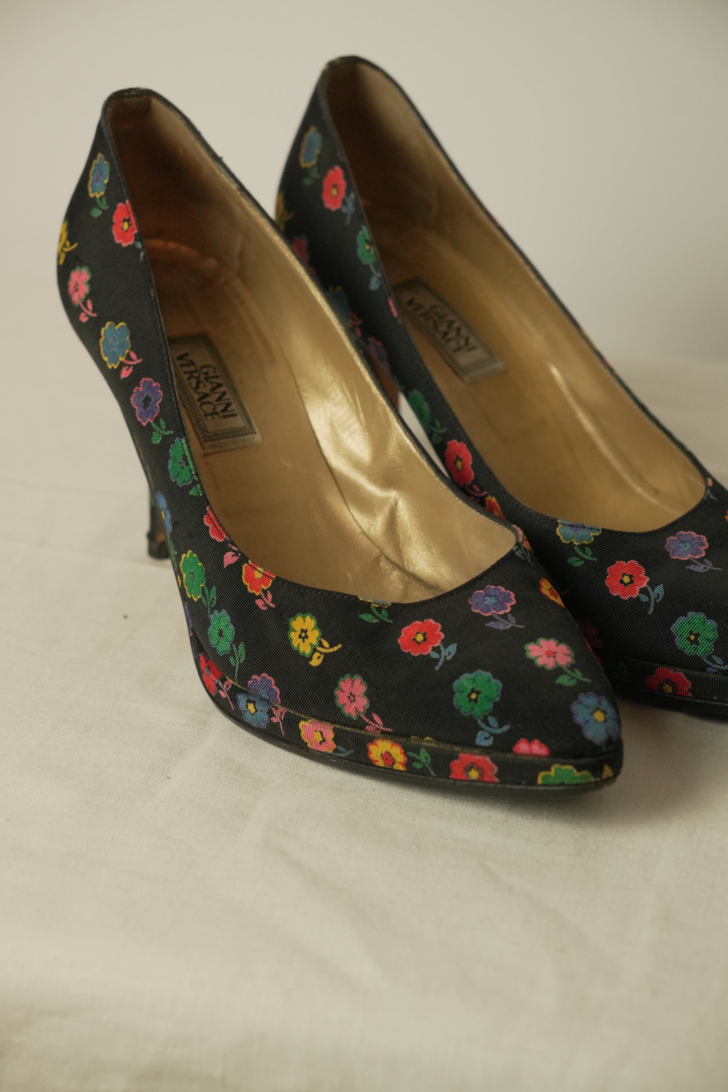 Versace Multi Color Floral Heels