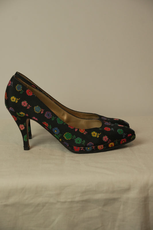 Versace Multi Color Floral Heels