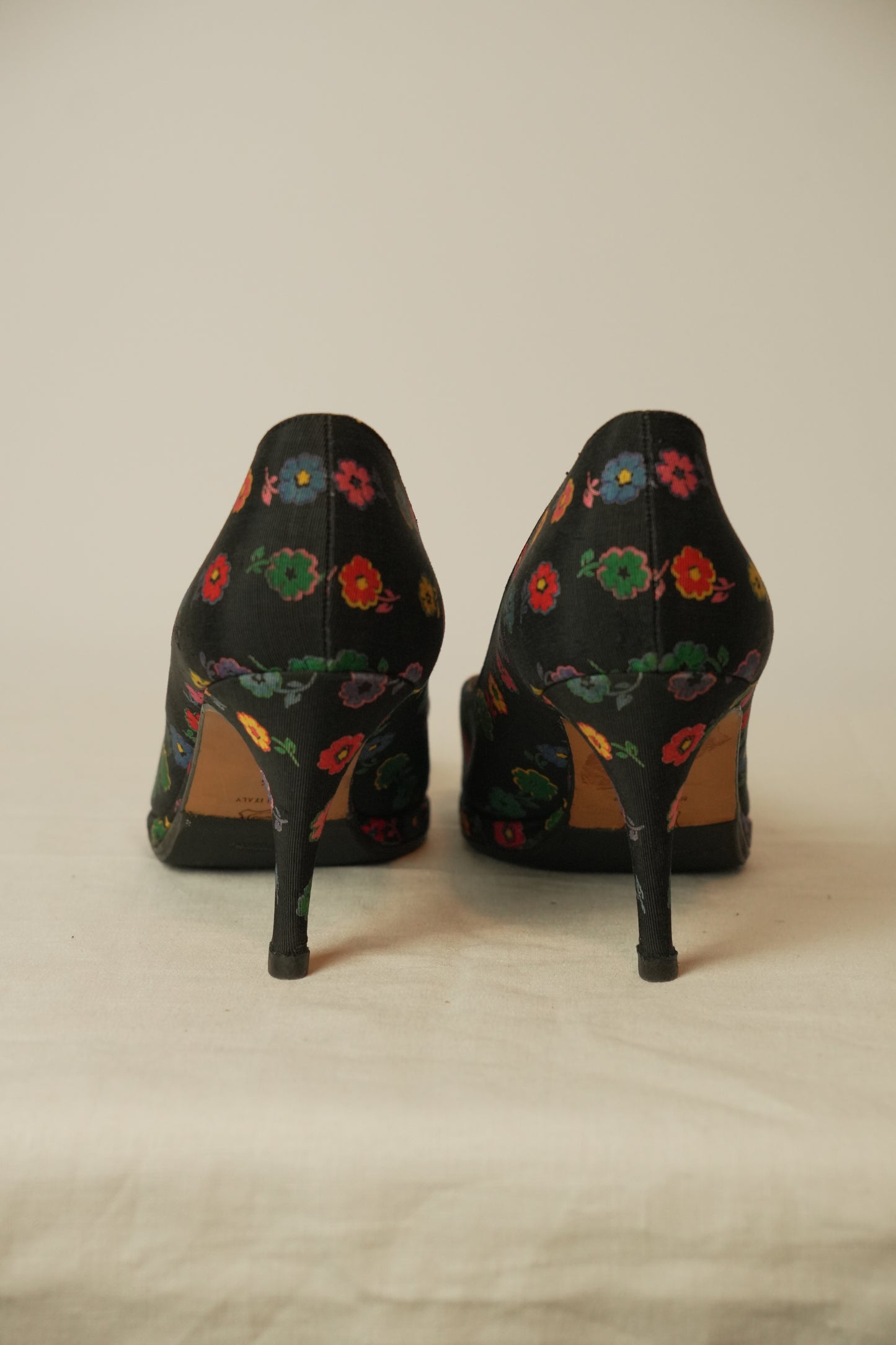 Versace Multi Color Floral Heels