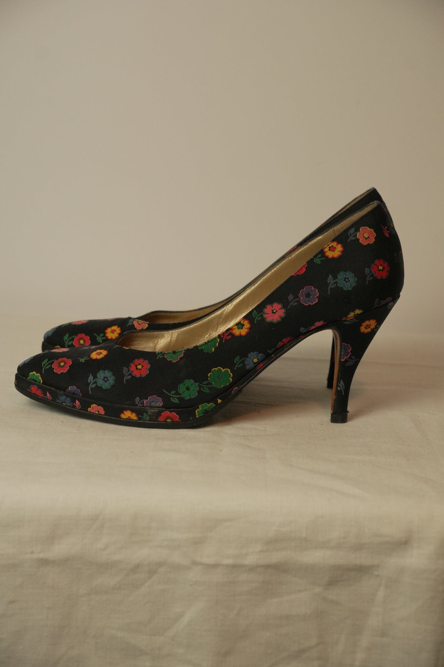 Versace Multi Color Floral Heels