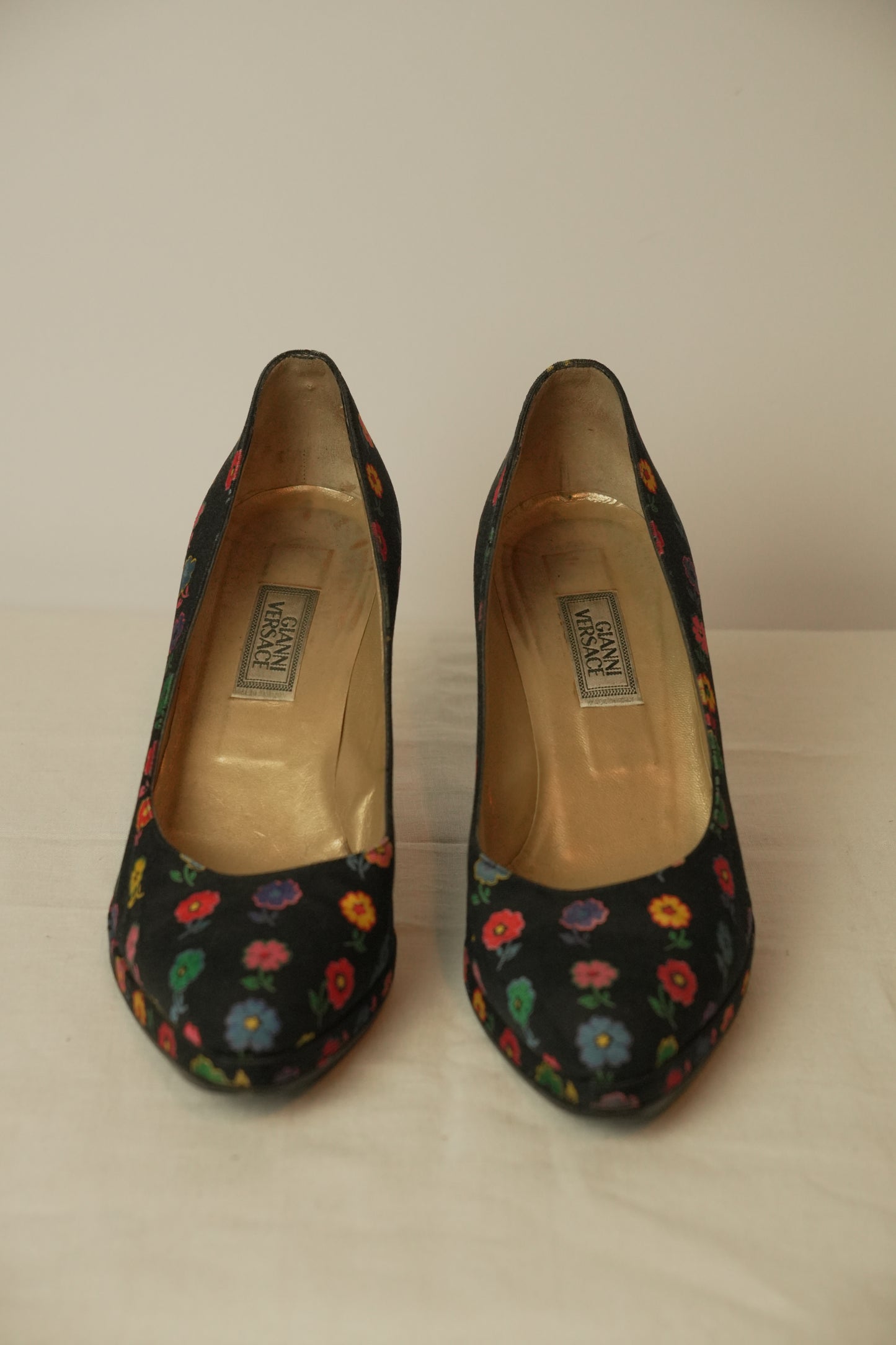 Versace Multi Color Floral Heels