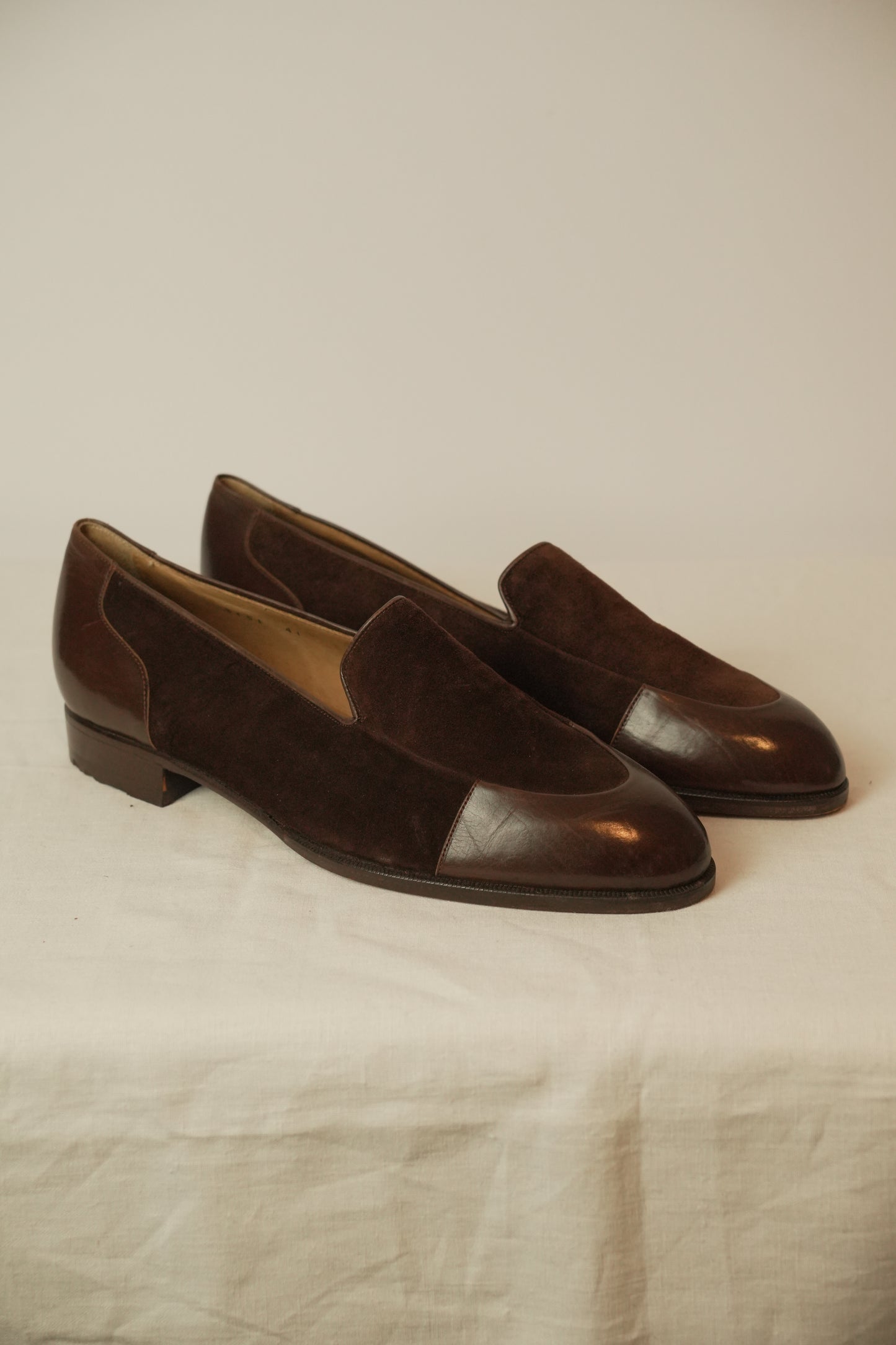 Gianni Versace Brown Suede Leather Loafers Sz41
