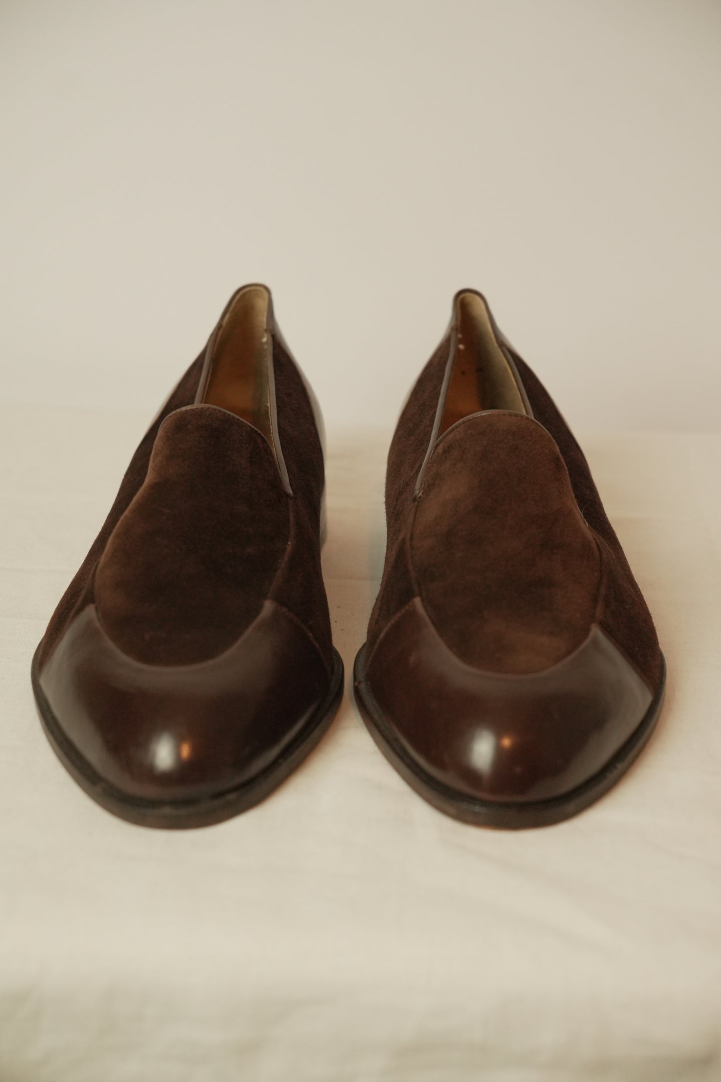 Gianni Versace Brown Suede Leather Loafers Sz41