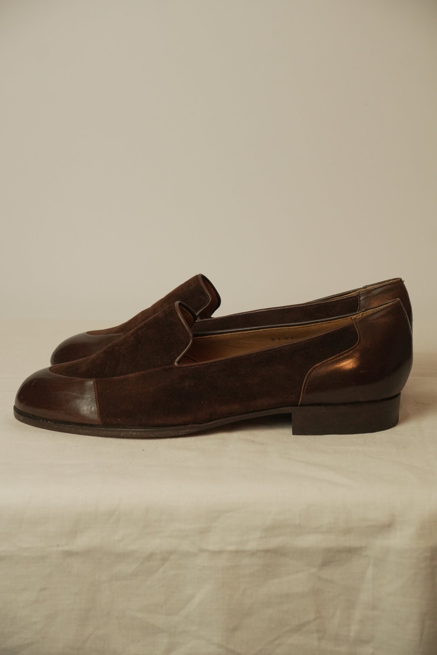 Gianni Versace Brown Suede Leather Loafers Sz41